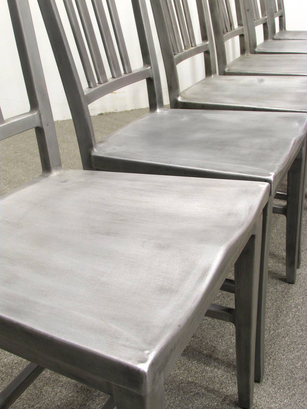 Aluminum Set of Aluminium Dining Chairs