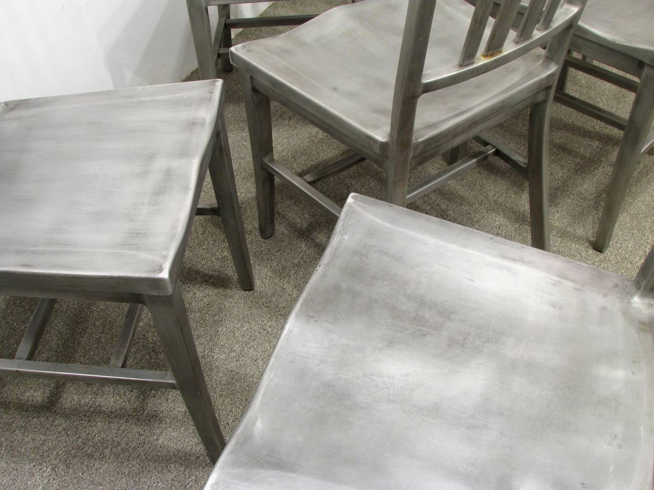 Set of Aluminium Dining Chairs 1