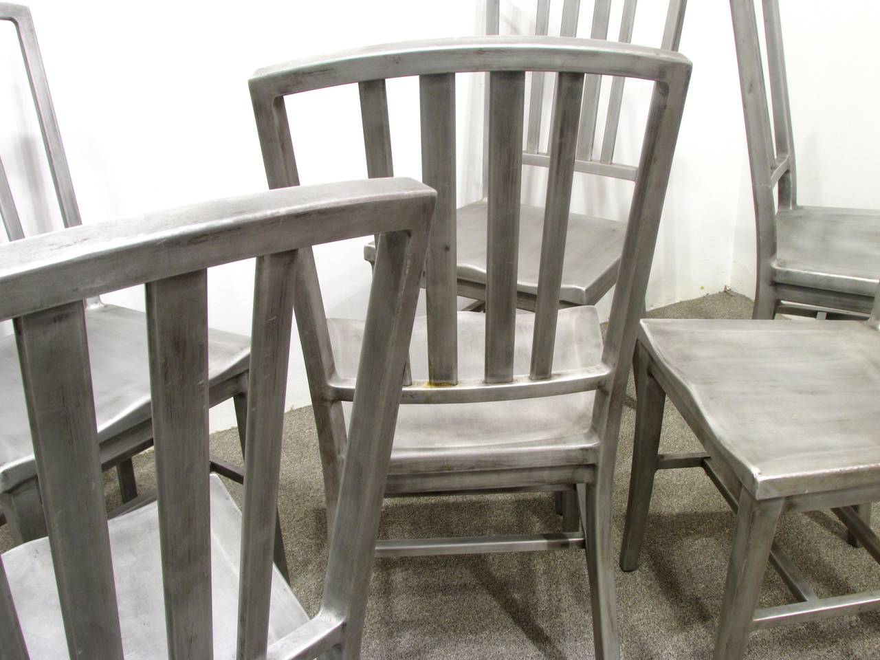 Set of Aluminium Dining Chairs 2