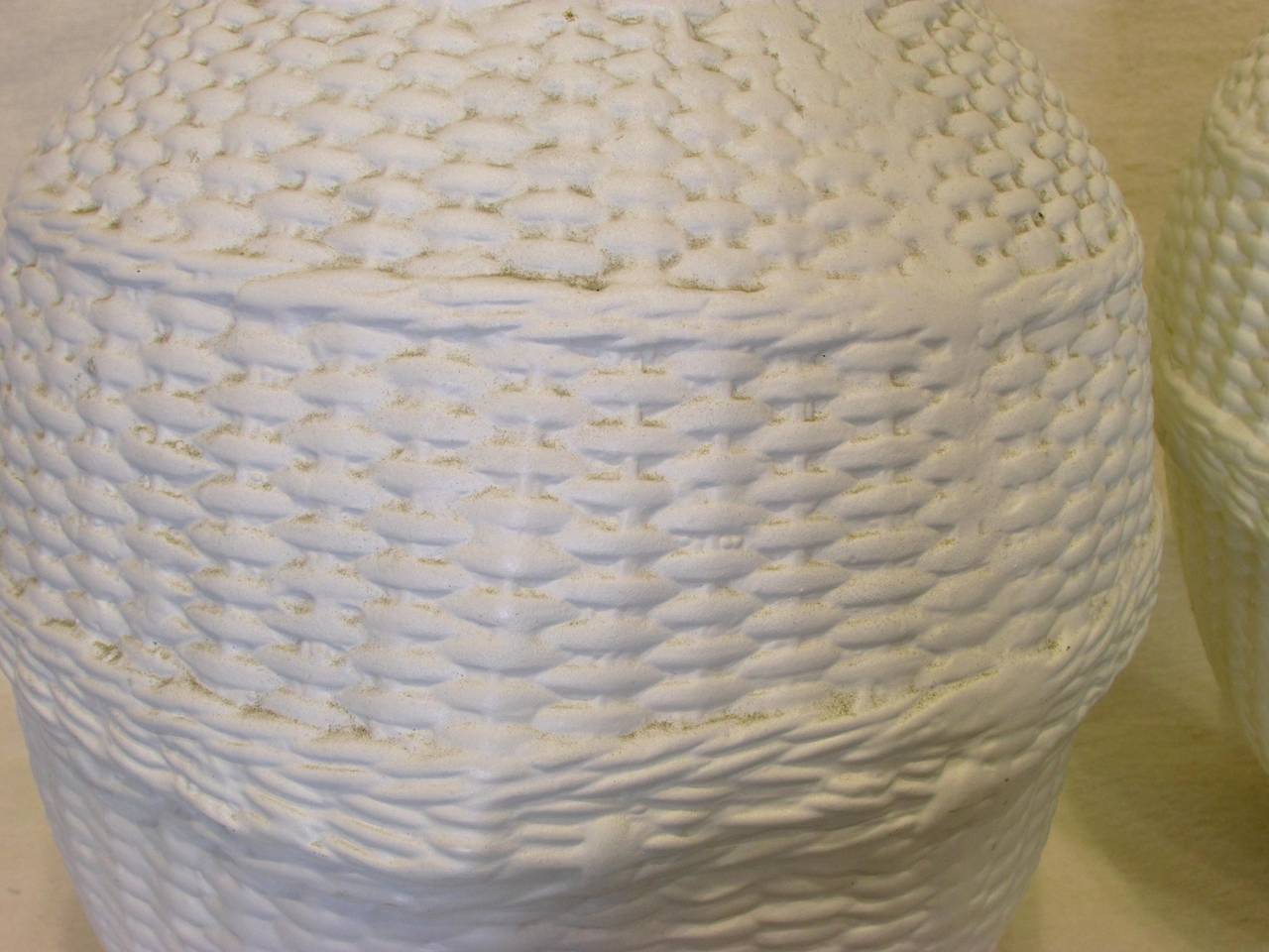 Pair of Ceramic Basket Lamps 4