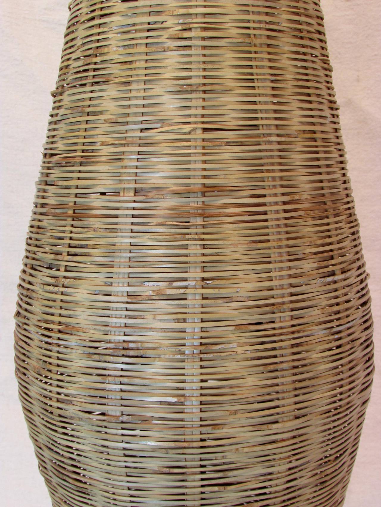 Ecuadorean Oblong Wicker Lamp