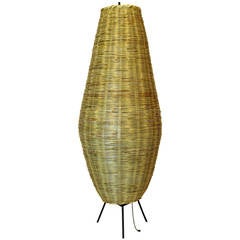Oblong Wicker Lamp