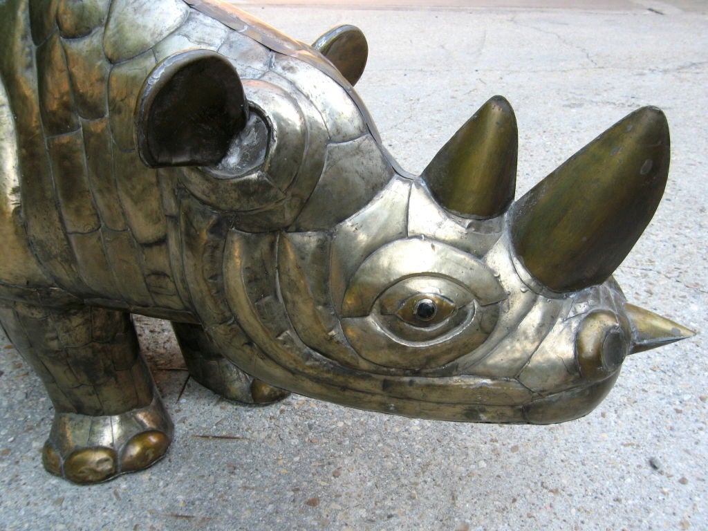 Late 20th Century Large Rhinoceros by Sergio Bustamante