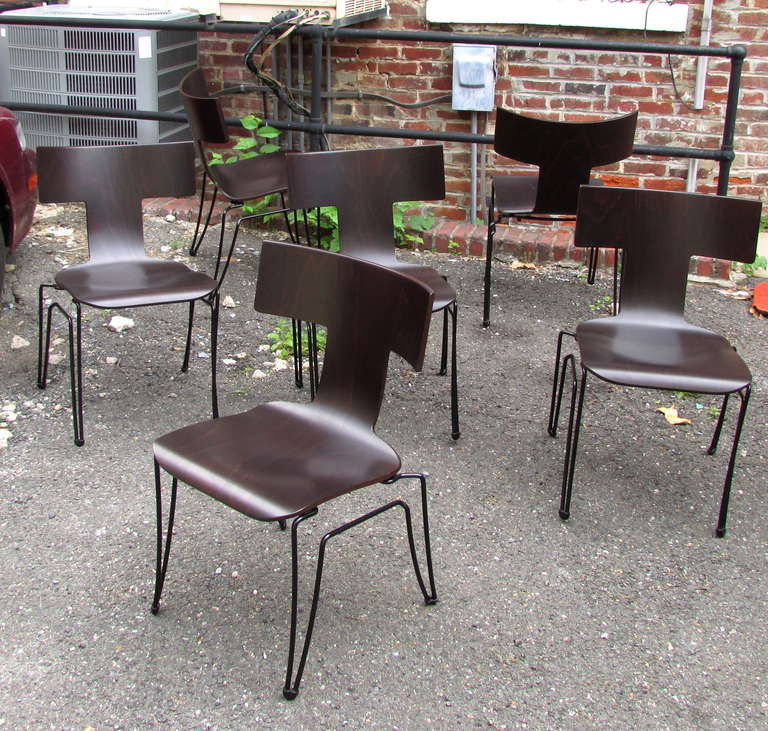 Modern Set of Six Donghia Anziano Chairs