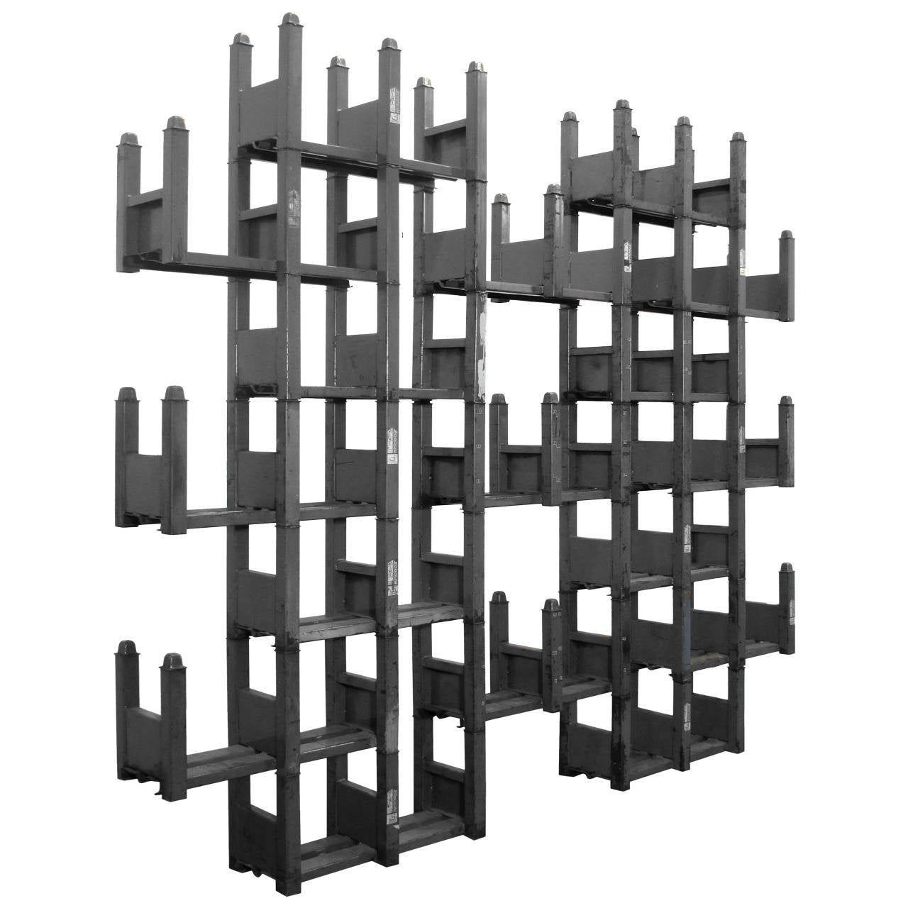 Modular Industrial Shelving Systems For Factories Modular Industrial Shelving For Sale at 1stdibs
