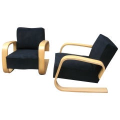 Pair Model No. 37 Armchairs by Alvar Aalto