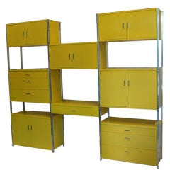 Yellow & Chrome Modular  Wall Unit