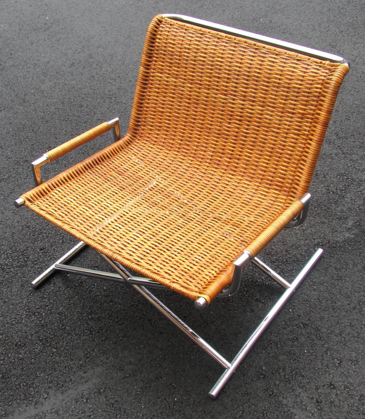 International Style Sled Chair by Ward Bennett