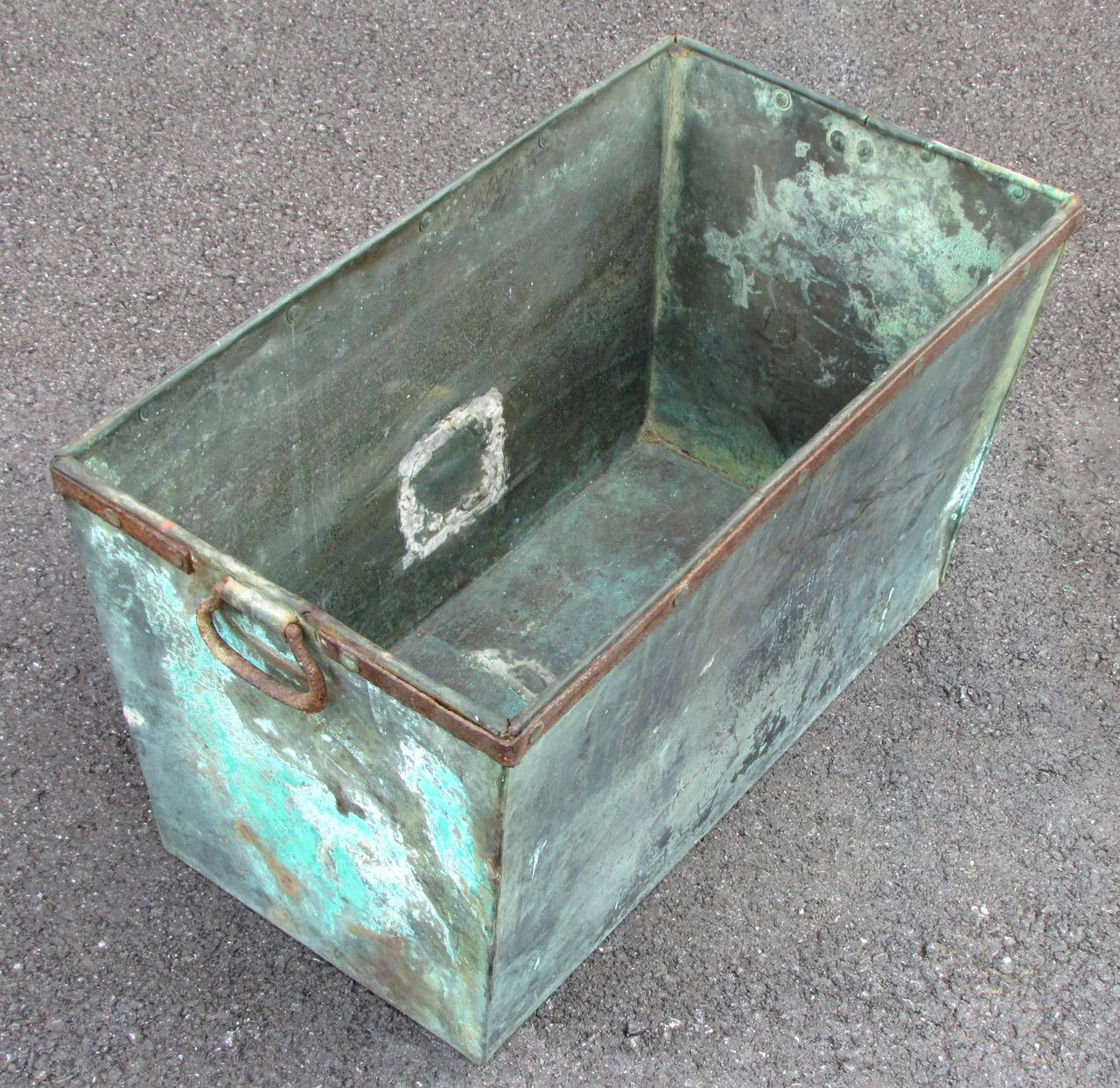 Rustic Copper Planter Box