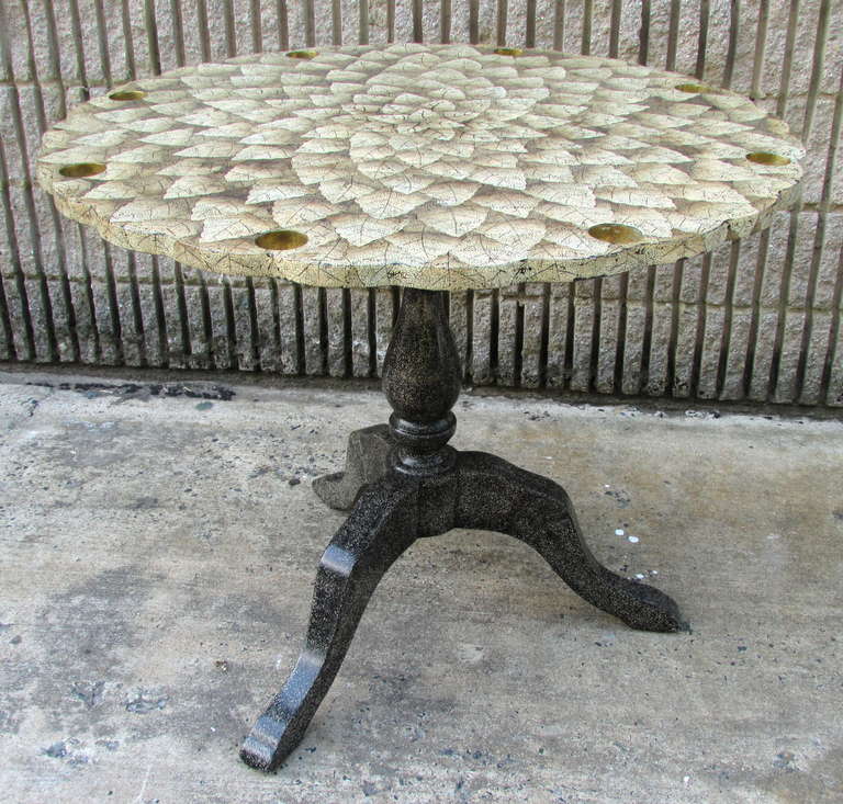 20th Century Eggshell Tilt-Top Table For Sale