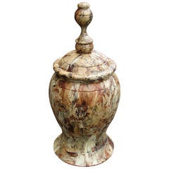 Bark Covered Wooden Urn