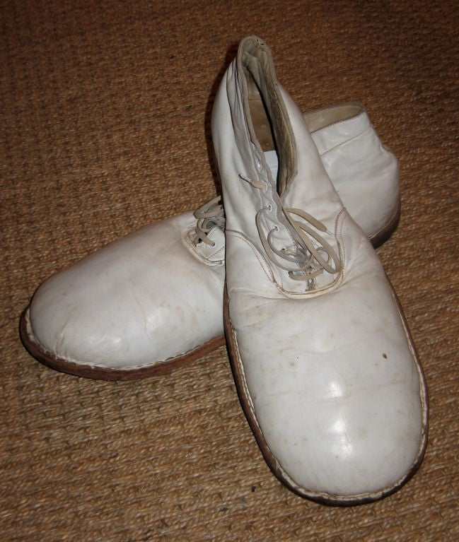 white clown shoes