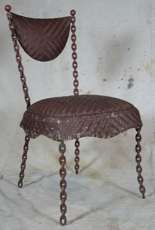 Pair Chain Chairs For Sale 1