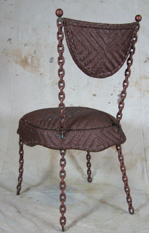 Pair Chain Chairs For Sale 3