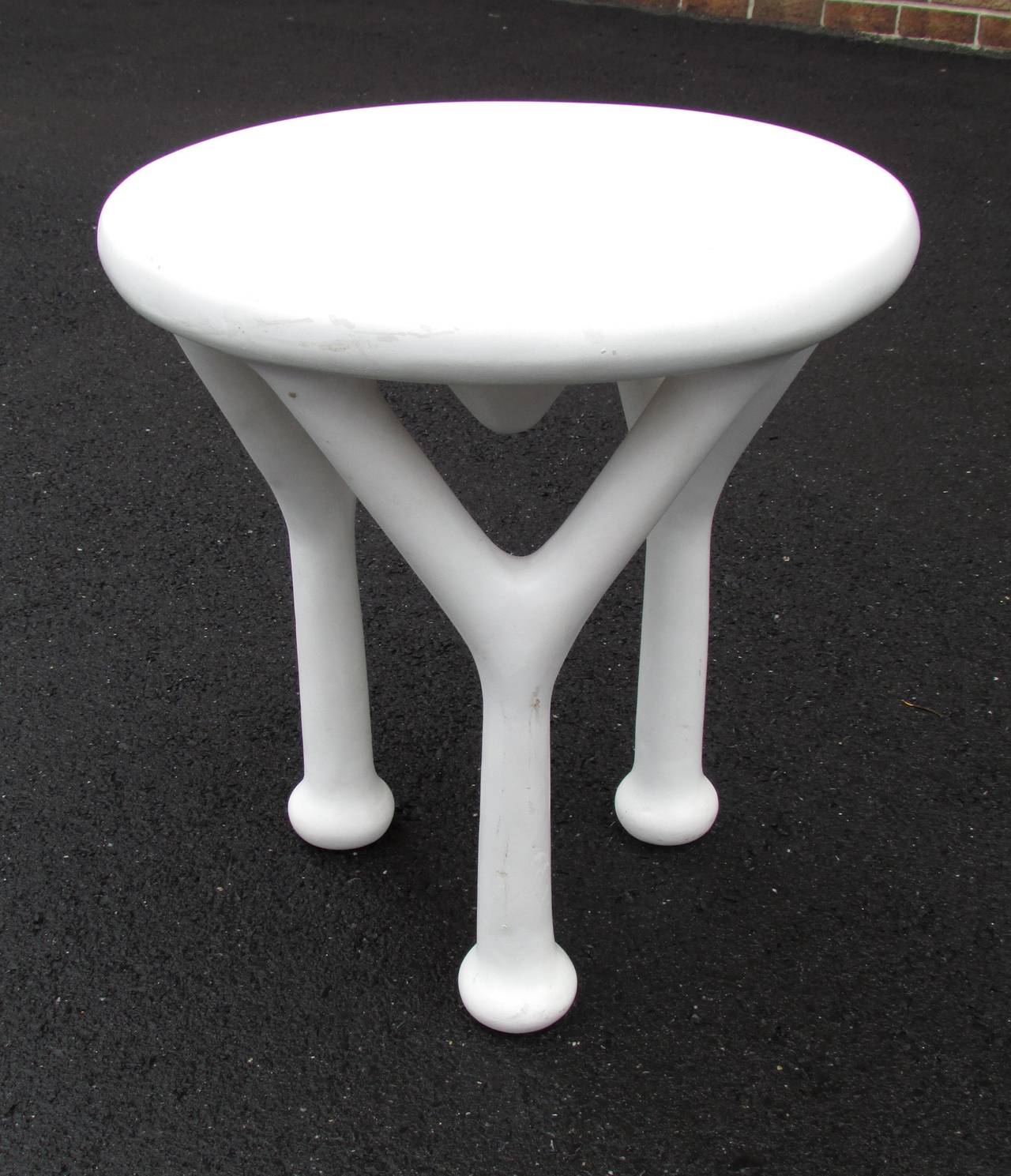 Iconic Y Table by John Dickinson in cast resin
