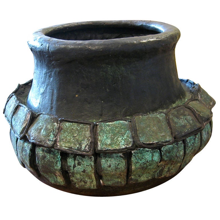Large Bronze Pot by Lorraine Pinto at 1stdibs