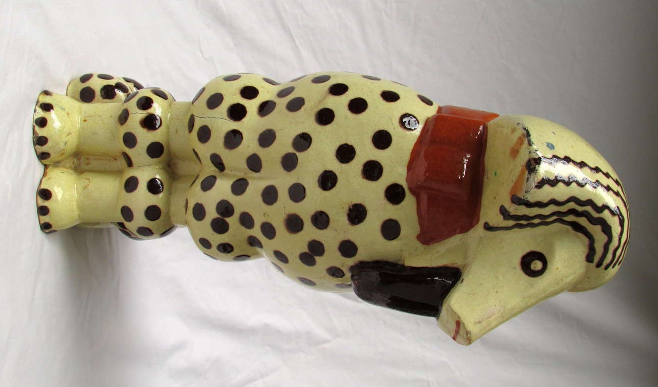 French Art Deco Cubist Ceramic Poodle For Sale