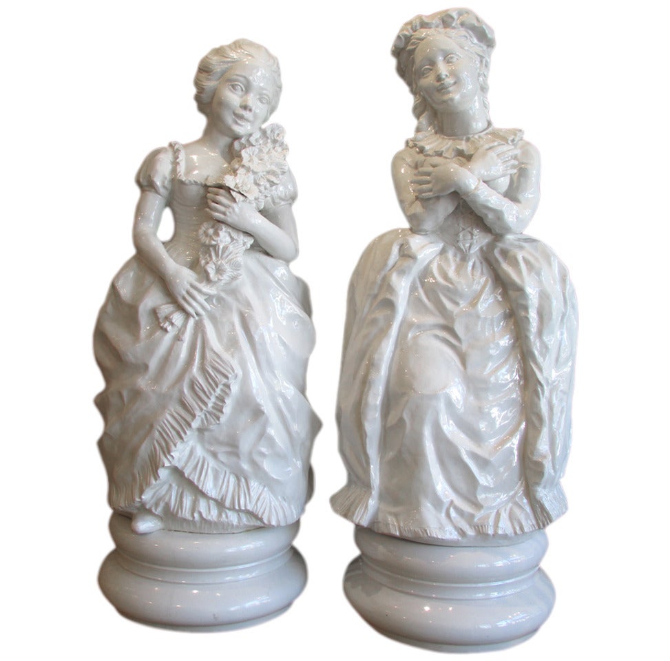 Life Size Porcelain Victorian Girls For Sale