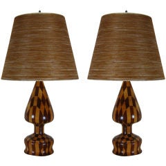 Pair Turned Lamps