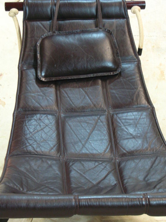Pair Leather Sling Chairs 5