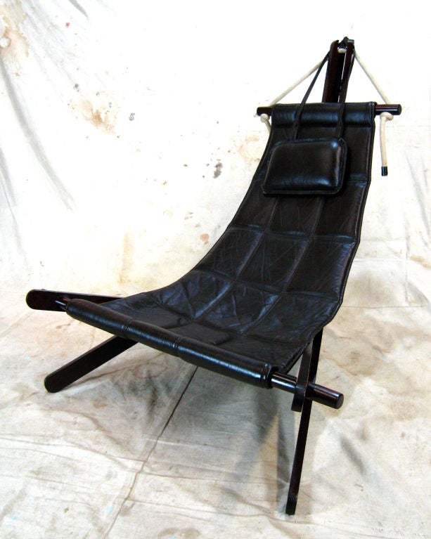 Rope Pair Leather Sling Chairs