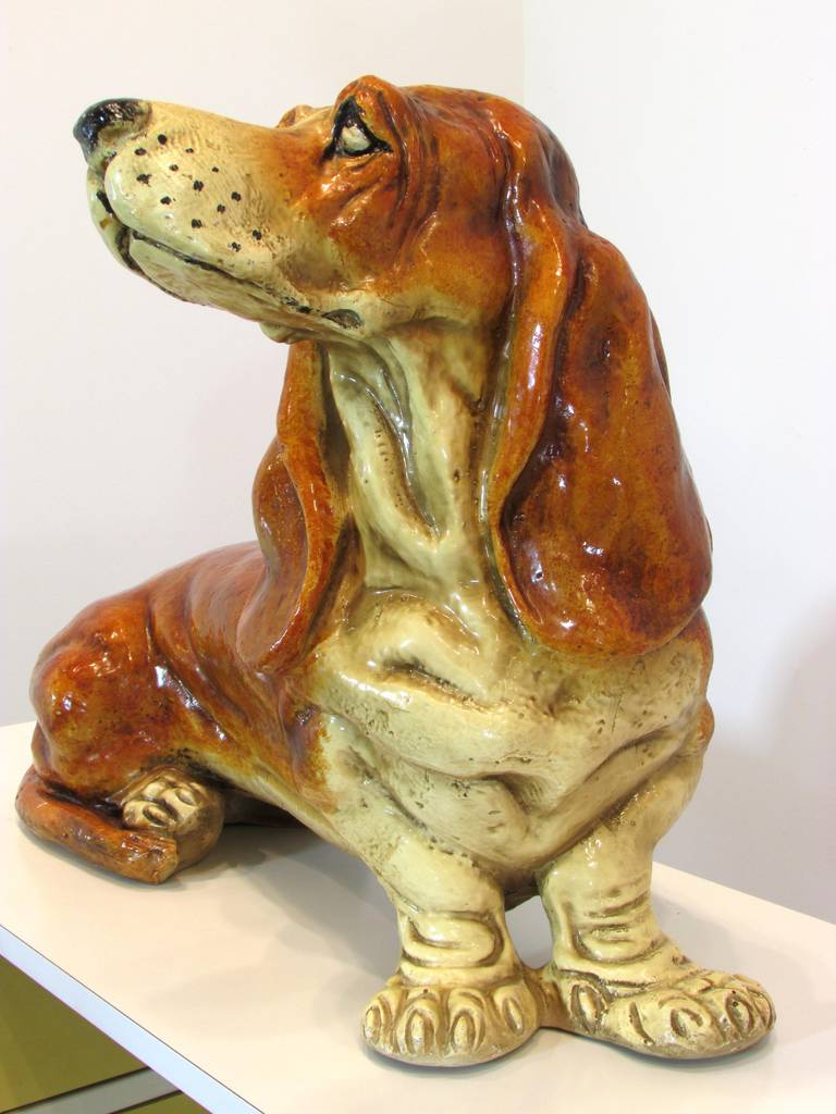 Basset Hound Sculpture In Good Condition For Sale In High Point, NC