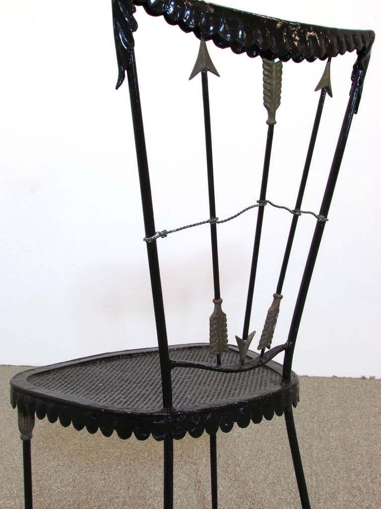 Iron Arrow Chair by Tomaso Buzzi