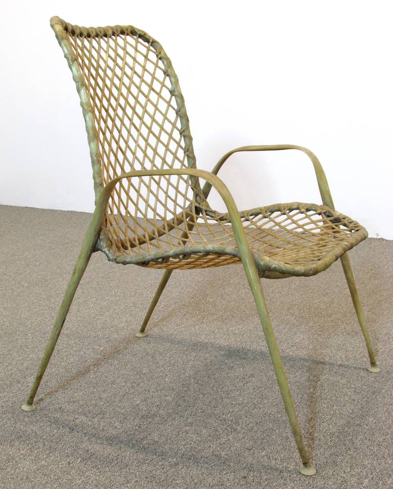 Pair of Resin String Chairs In Excellent Condition In High Point, NC