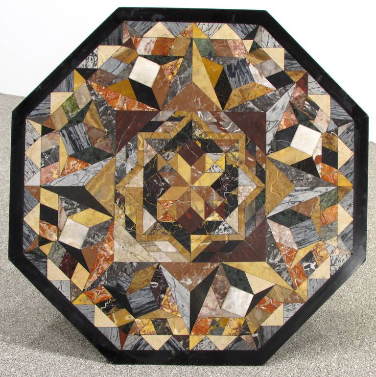 Pietra Dura Specimen Table In Excellent Condition For Sale In High Point, NC