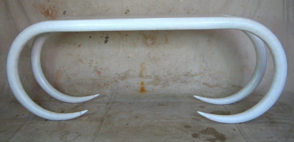 Late 20th Century Maitland Smith Marble Tusk Table