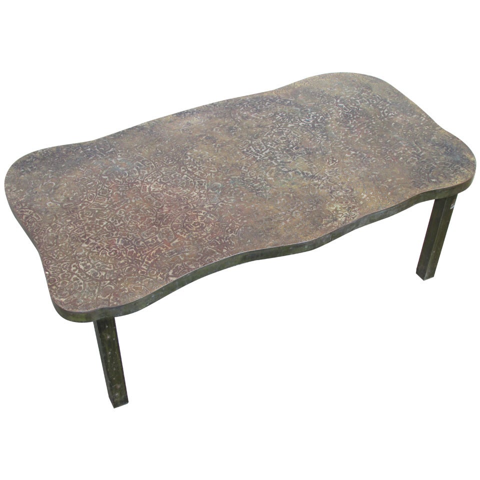 Etruscan Bronze Coffee Table by Philip and Kelvin LaVerne
