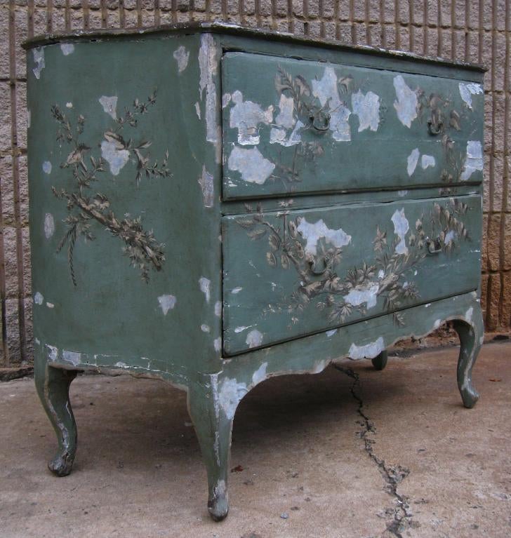 Rococo Painted Italian Commode For Sale