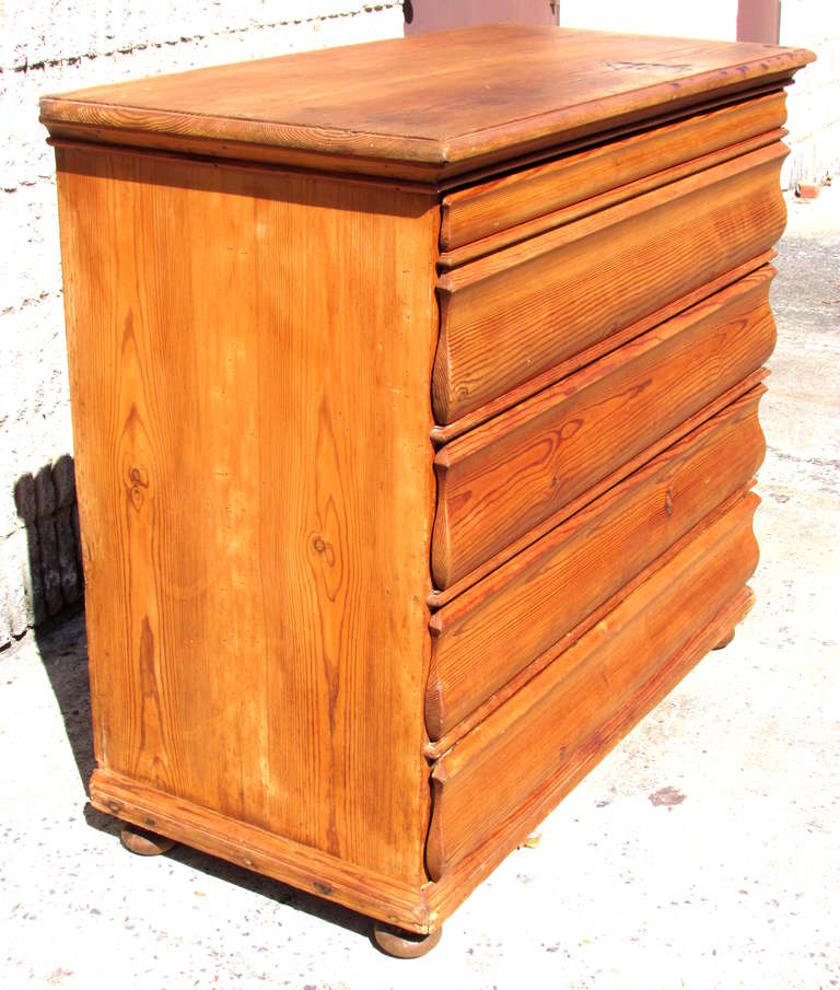 Rustic Alps Pine Chest of Drawers For Sale