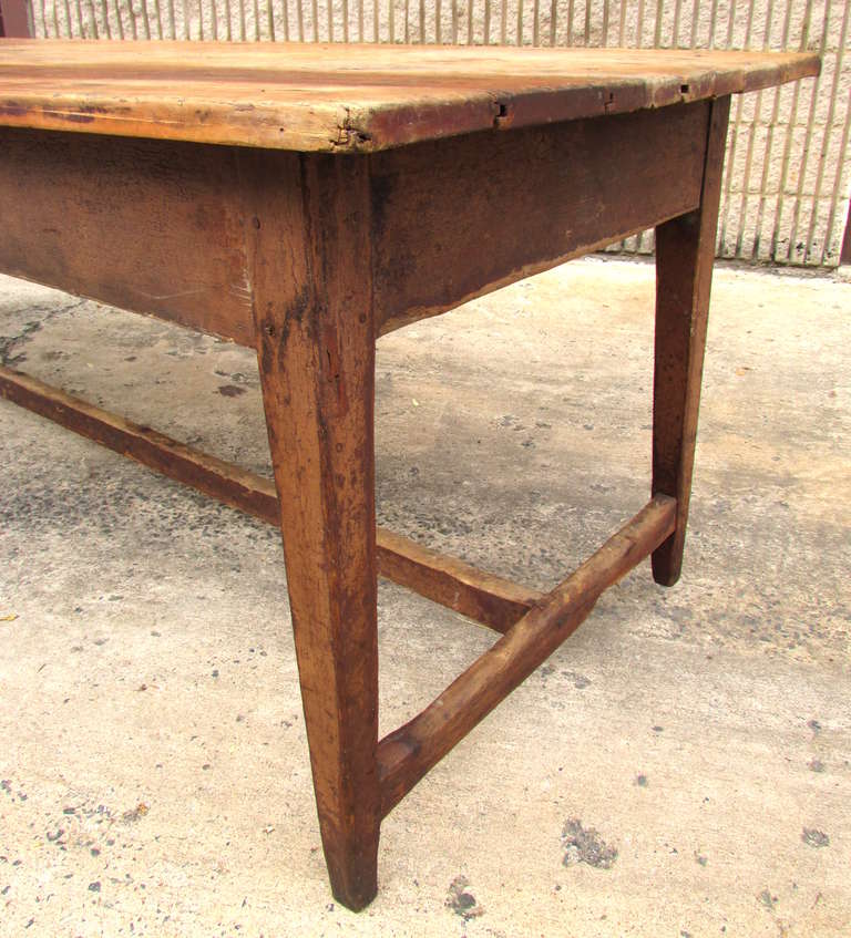 Wood Long French Farm Table