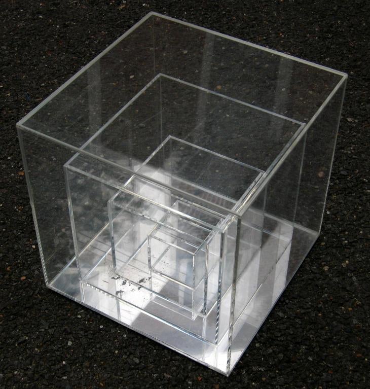 Lucite Sculpture Cube Table 3