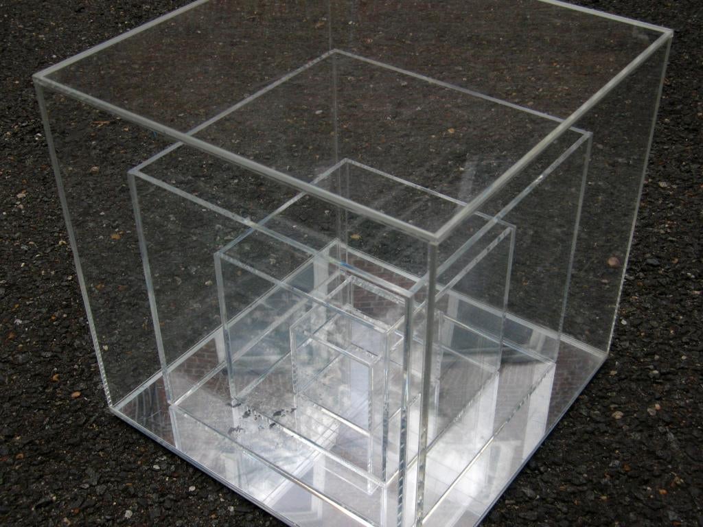 Lucite Sculpture Cube Table 5