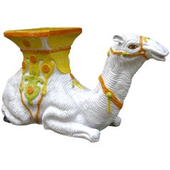 Vintage Ceramic Camel Garden Table