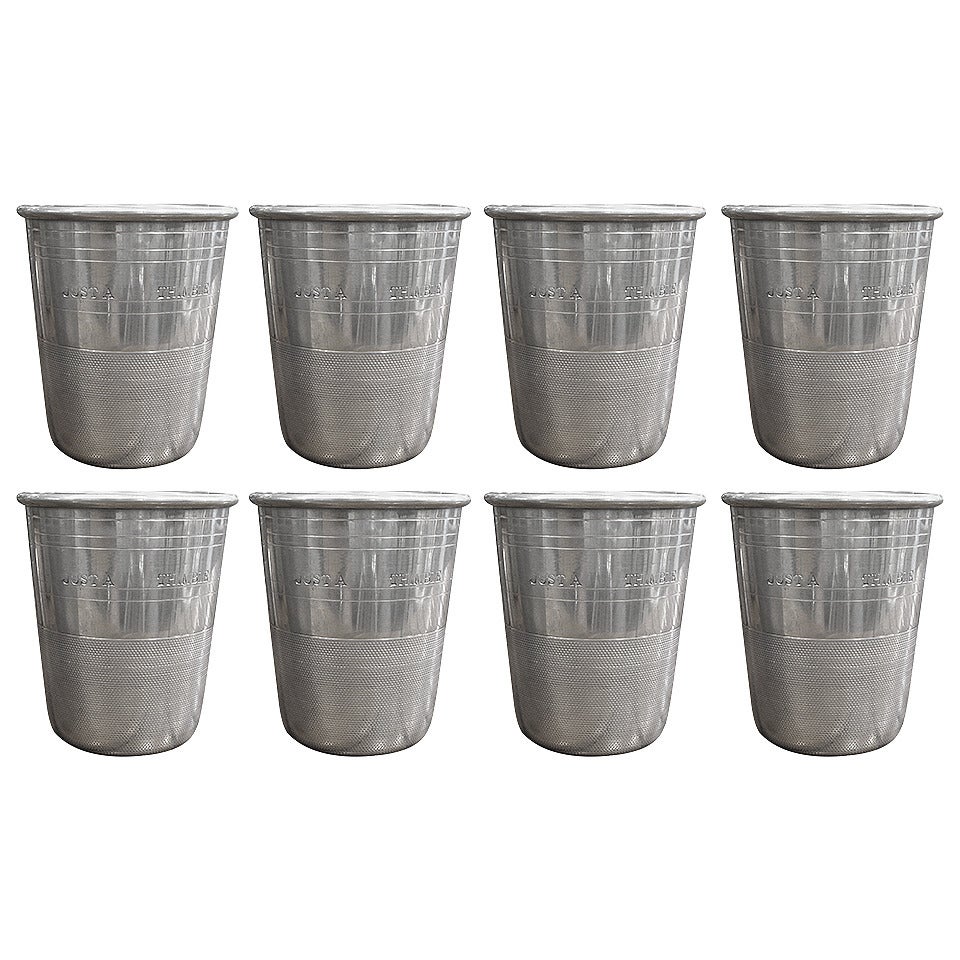 Set of "Just a Thimble Full" Pewter Cups