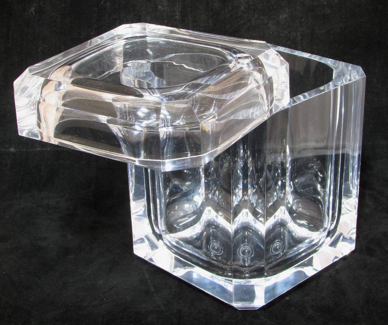 Italian Lucite Ice Bucket by Albrizzi