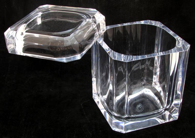 Lucite Ice Bucket by Albrizzi In Excellent Condition In High Point, NC