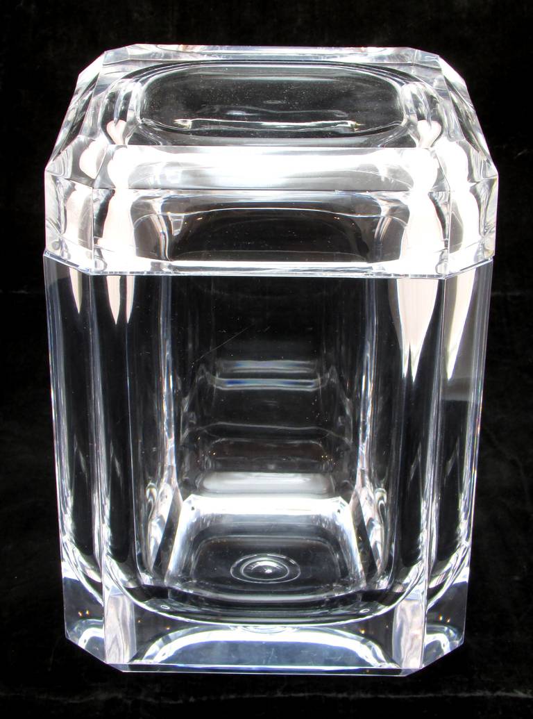 Late 20th Century Lucite Ice Bucket by Albrizzi