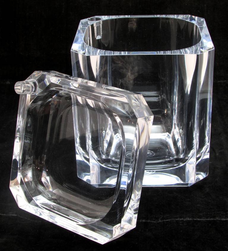 Lucite Ice Bucket by Albrizzi 1