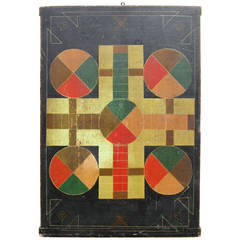 Antique Folk Art Game Board