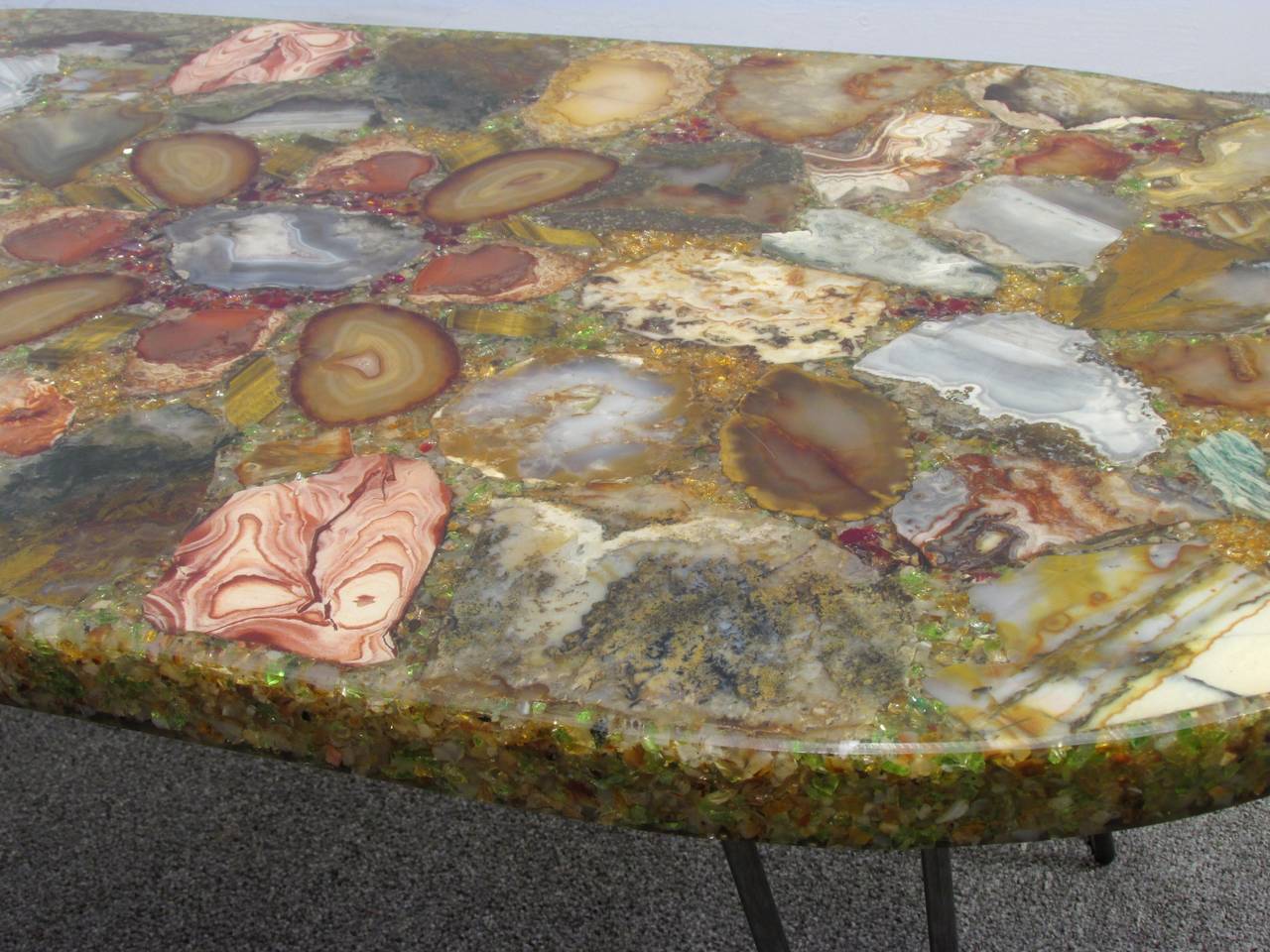 Mid-20th Century Petrified Wood Specimen Coffee Table