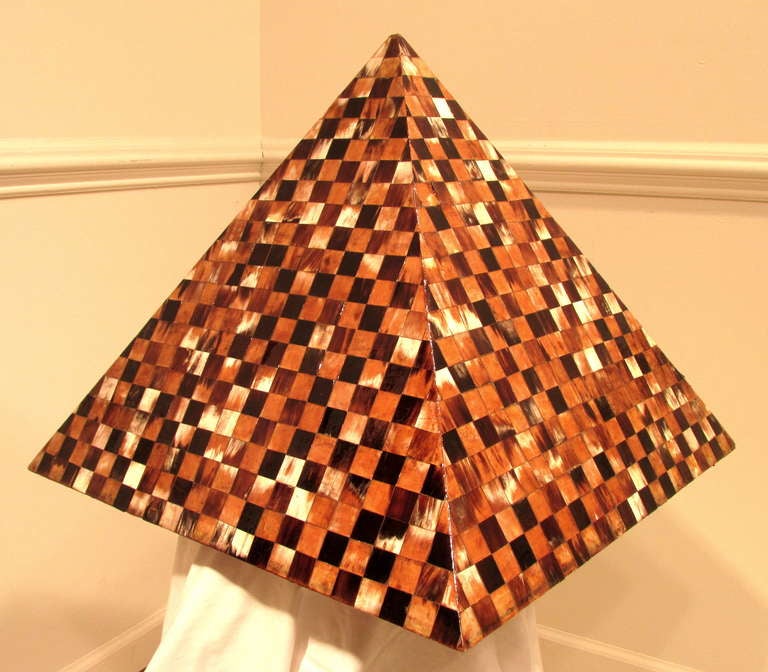 Hollywood Regency Tessellated Horn Pyramid