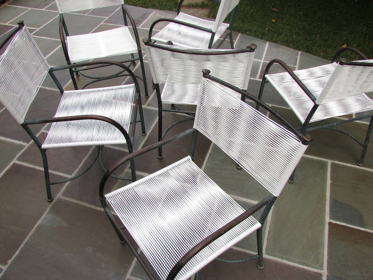 American Set of Bronze Chairs by Robert Lewis