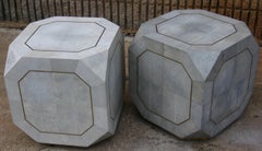 Pair Shagreen Polygon Tables