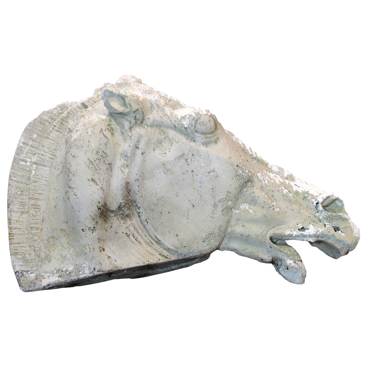 Weathered Plaster Horse Head