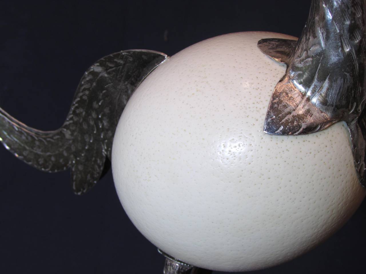 Ostrich Egg Crane Sculpture 1