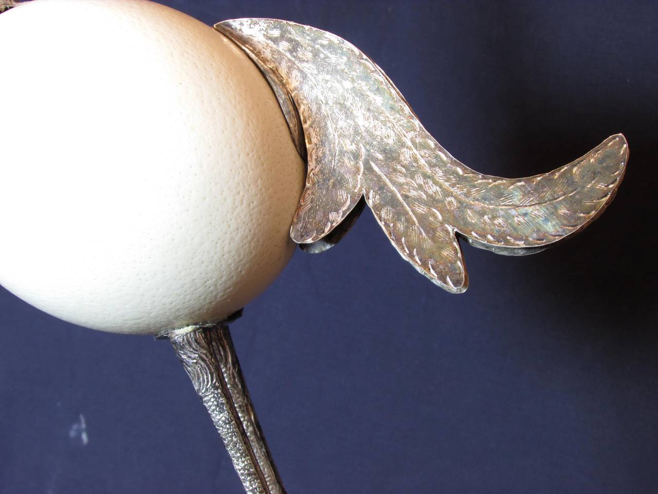Ostrich Egg Crane Sculpture 3